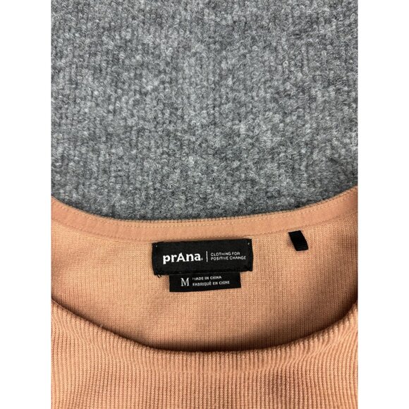 Prana Dress Womens Medium Peach Sleeveless Fit Flare High Low Hem Knit Casual - Picture 2 of 9